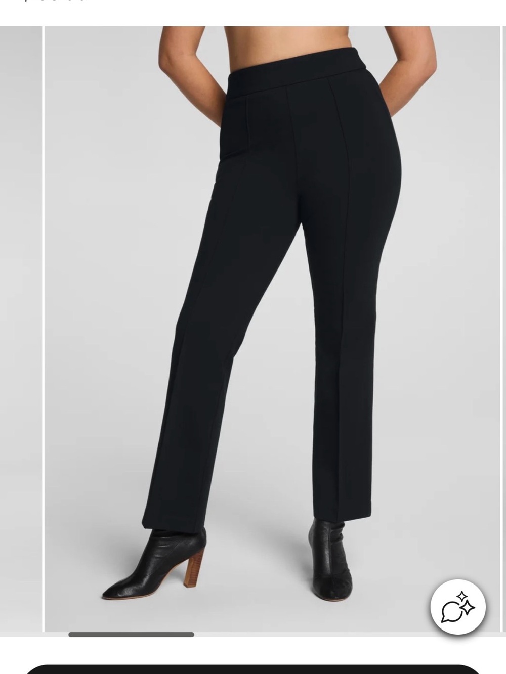 SPANX Black super smooth perfect fit ponte kick flare pant
